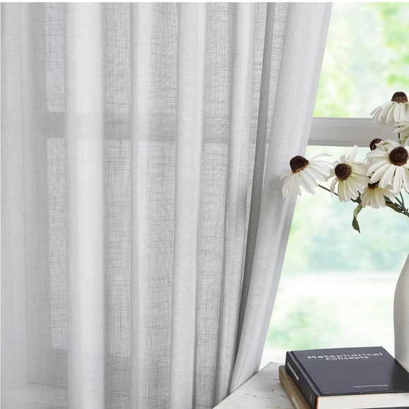 New WEST LAKE Silver Gray Pinch Pleated Sheer Curtain Panels, 40" Wx102 Lx2 - Picture 2 of 11